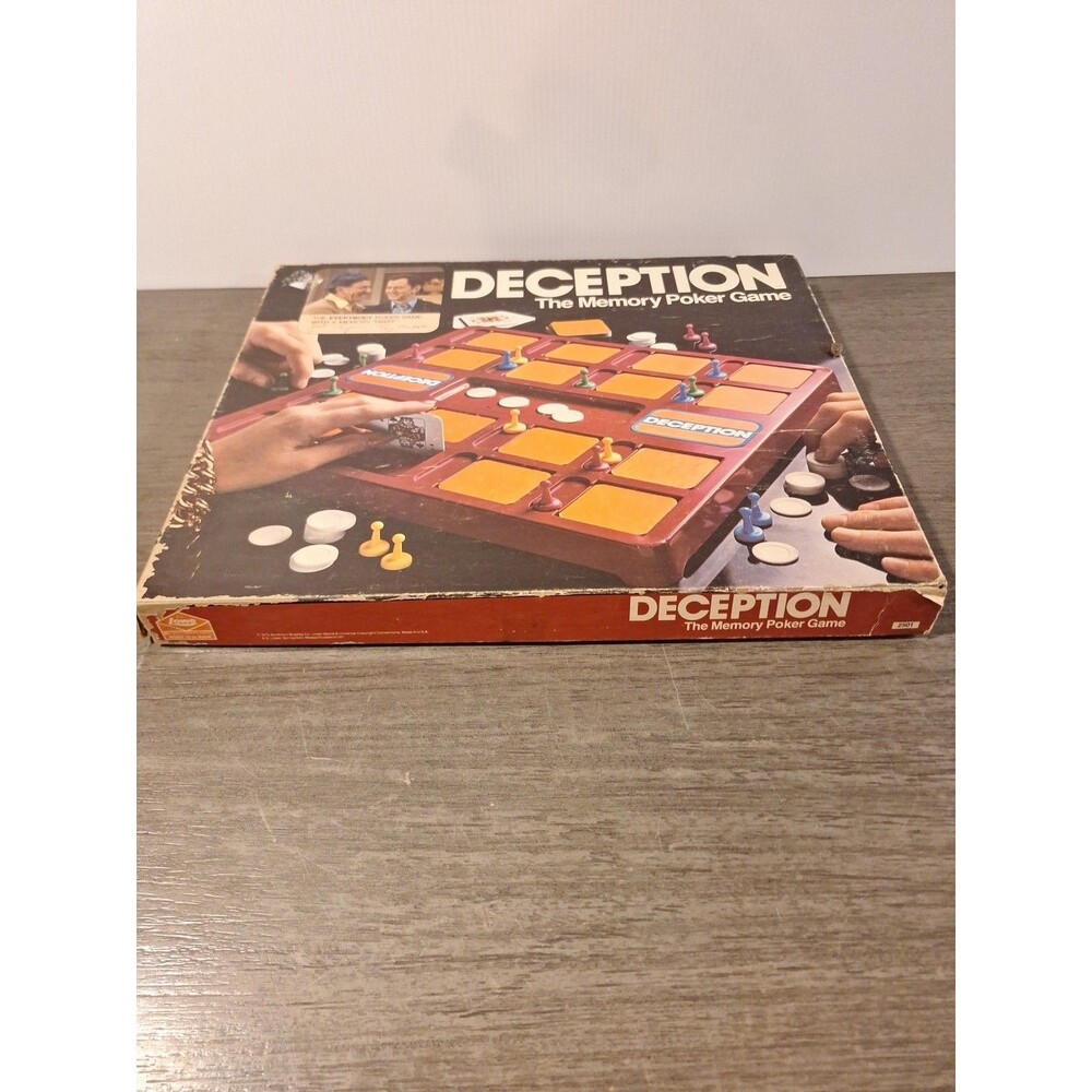 Vintage 1975 Deception The Memory Poker Board Game Milton Bradley Complete
